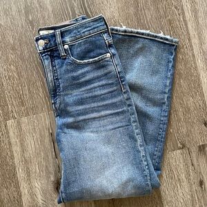 EUC- Madewell, slim wide/leg crop jeans, size 26
